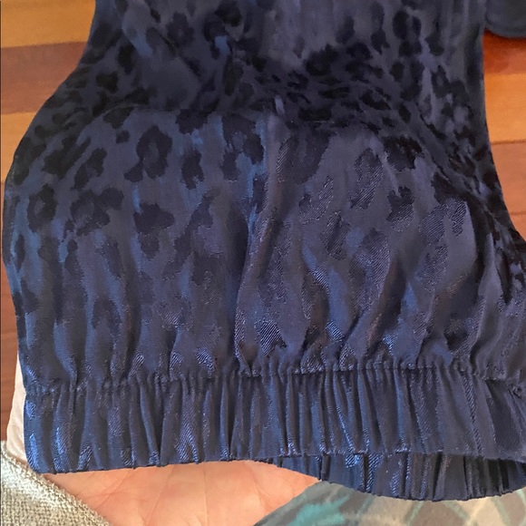 ON-34th XL blue jumpsuit animal print jacquard pattern - Picture 6 of 9